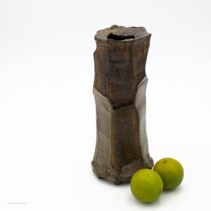 Kimura Hajime Brown Vase with limes
