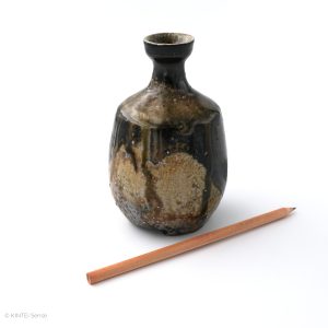 KSC161002 Baba Takashi Kuro-Bizen Tokkuri scale