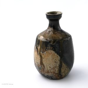 KSC161002 Baba Takashi Kuro-Bizen Tokkuri front right side