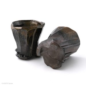 KSC111005 Baba Takashi Kuro-Bizen Cup bottom and profile