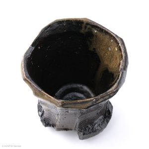 KSC111005 Baba Takashi Kuro-Bizen Cup Top view