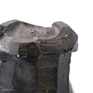 KSC111005 Baba Takashi Kuro-Bizen Cup A Bottom view from side