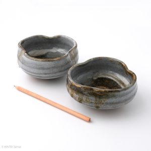 KSC121003 Baba Takashi Shino Bowl M two bowls scale