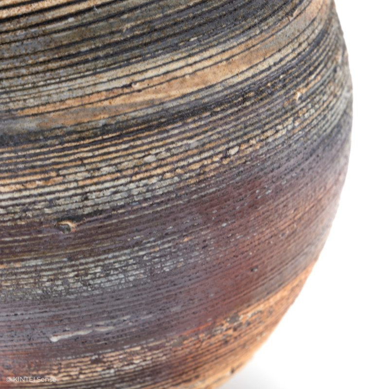 KSC351009 Ishida Kazuya Raho Spiral Vase round (11) Side colourful detail
