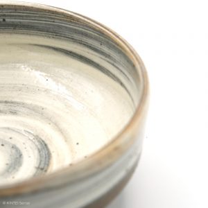 Ryuta Gama Nakazato Kenta Hakeme small bowl side top view Karatsu, Japan KINTEI Sense
