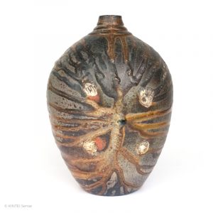 Rupert Grottenthaler Ofentränen Groß Ascheglasur Vase vorne KINTEI Sense Japanische Keramik