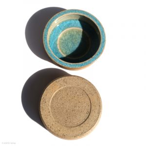 KŌBŌ DAIDAI Mikan Ashglaze Mukozuke Suzuki Takashi KINTEI Sense Japan, Ceramics 2 Schalen von oben, Birdview, eine umgedreht