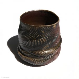 KSC111012 ISHIDA Kazuya Spiral Becher RaSou KINTEI Sense Bizen Japan Brandspuren