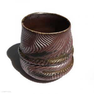 KSC111012 ISHIDA Kazuya Spiral Becher RaSou KINTEI Sense Bizen Japan Vordere Ansicht