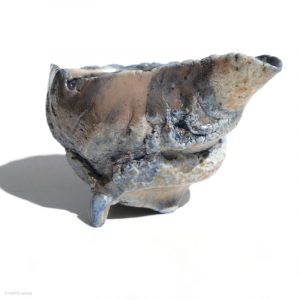 KSC161011 ISHIDA Kazuya Marbrierte Porzellan Kanne KINTEI Sense Bizen Japan Vordere volle Ansicht von unten