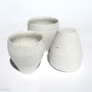 KSC111023 Ishida Kazuya Kleiner Bizen Porzellan Becher KINTEI Sense Japanische Keramik Porzellan Wildes Porzellan Tee Schale Becher 3 Sicht von der Seite