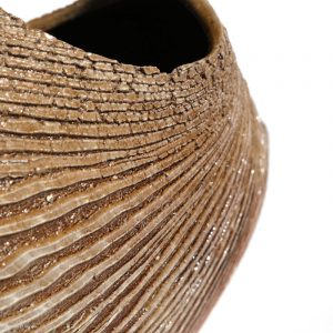 KSC351014 Ishida Kazuya Raho Skulptur Bizen Keramik KINTEI Sense Unglasiertes Gefäß Seiten Profil