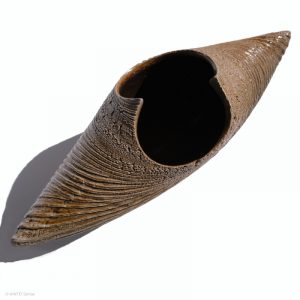 KSC351014 Ishida Kazuya Raho Skulptur Bizen Keramik KINTEI Sense Unglasiertes Gefäß Vase von oben im ganzen