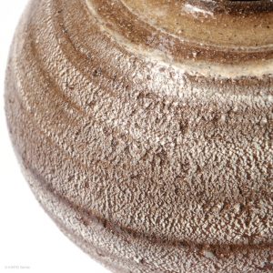 KSC351015 Ishida Kazuya Runde Raho Vase KINTEI Sense Bizen Keramik Anagama Holzbrand Unglasierte Vase Seite Textur