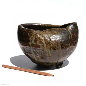 KSC351017 Ishida Kazuya Raho Vase mit Ascheanflug KINTEI Sense Japanische Keramik Bizen Keramik Yakishime Anagama BRand Maßstab