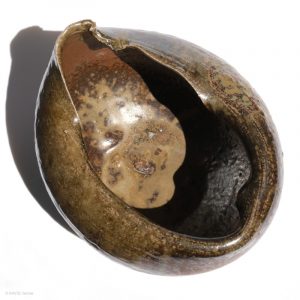 KSC351017 Ishida Kazuya Raho Vase mit Ascheanflug KINTEI Sense Japanische Keramik Sicht von oben