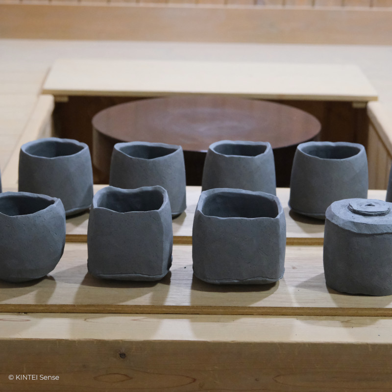 KINTEI Sense Hayashi Yuka Werkstatt Japan Mino Shino Keramik Toki Werkstatt Teeschalen Rohling