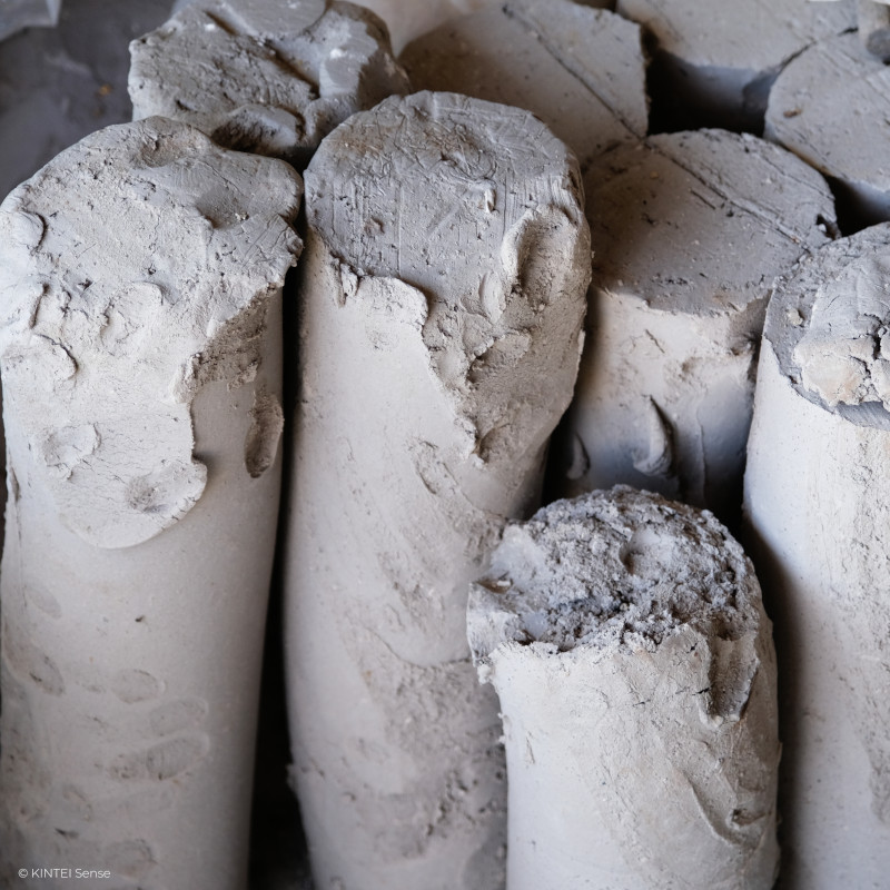 KINTEI Sense Sawa Katsunori Werkstatt Shigaraki Oribe Japan Keramik Anagama Teekeramik Sake Schalen Shigaraki Ton