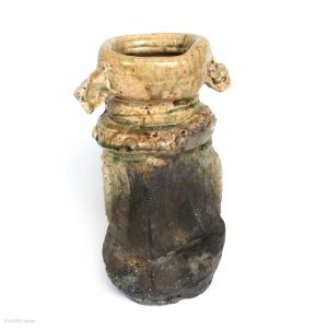 Tanimoto Takashi Mita Gama Iga Japan KINTEI Sense Keramik Kunst Handwerkskunst Kunsthandwerk Teekeramik Teezeremonie Holzbrand Anagama Iga Hanaire mit Ohren Ikebana Vase Tokoma Vase von oben