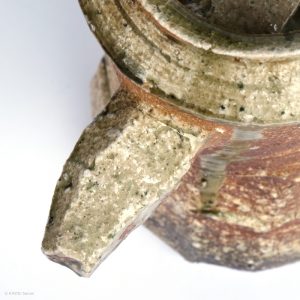 KINTEI Sense SAWA Katsunori Shigaraki Tsubo Anagama wood-firing ashglaze Tea ceremony Momoyama Gefäß Stab Detail 2