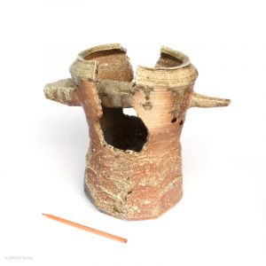 KINTEI Sense SAWA Katsunori Shigaraki Tsubo Anagama wood-firing ashglaze Tea ceremony Momoyama Gefäß Maßstab