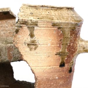 KINTEI Sense SAWA Katsunori Shigaraki Tsubo Anagama wood-firing ashglaze Tea ceremony Momoyama Gefäß Ascheglasur Detail