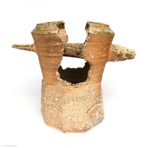 KINTEI Sense SAWA Katsunori Shigaraki Tsubo Anagama wood-firing ashglaze Tea ceremony Momoyama Gefäß Rückseite