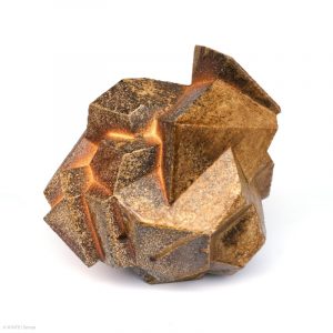 KINTEI Sense TAO Akira, Shigaraki, Japan Sitting Objet, Objekt, Vase, Skulptur Holzbrand, Ascheanflug, geometrische Form Hinten