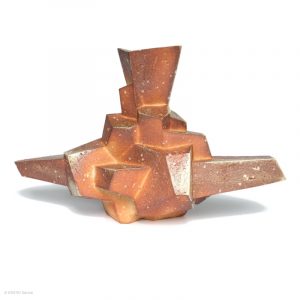 KINTEI Sense Tao Akira Shigaraki Keramik Japan Holzbrand Skulptur Objekt Vase Geometrische Formen Abstrakte Kunst Stretching Rückseite