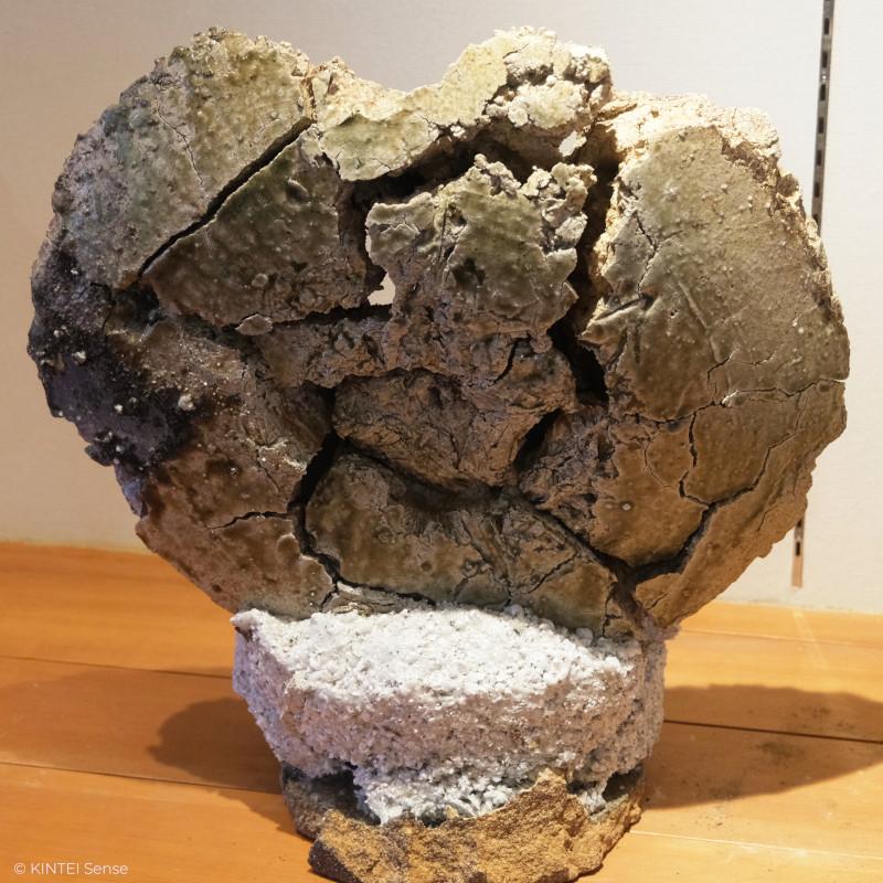 TANIMOTO TAKASHI MITA GAMA KINTEI Sense IGA KERAMIK JAPAN Tanimoto Takashi Skulptur mit Feldspat Galerie