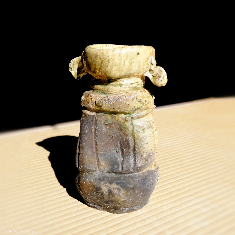 TANIMOTO TAKASHI MITA GAMA KINTEI Sense IGA KERAMIK JAPAN Hanaire Iga Vase mit Ohren