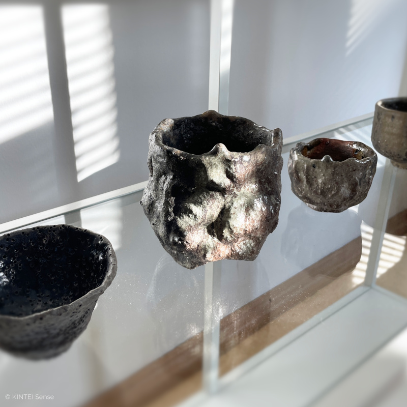 Ausstellung Form Materie Feuer Japan und Bayern im Dialog München KINTEI Sense Galerie Keramik Japan Bayern Schalen Benedikt Hipp
