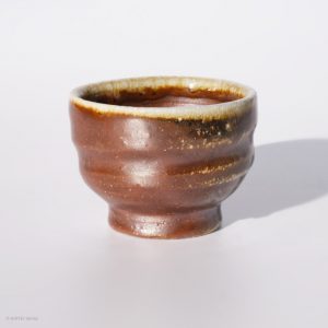 KINTEI Sense MANPU GAMA, Japan, Ceramics, Zao-Yaki, Anagama, Yakishime, Kintsugi, Sake Cup, free form, Natural ash deposit, Kintsugi - Profile back