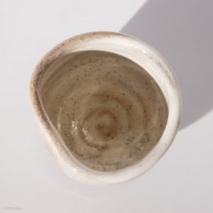 KINTEI Sense MANPU GAMA, Japan, Ceramics, Zao-Yaki, Kohiki, Sake Cup, Free Form, above view