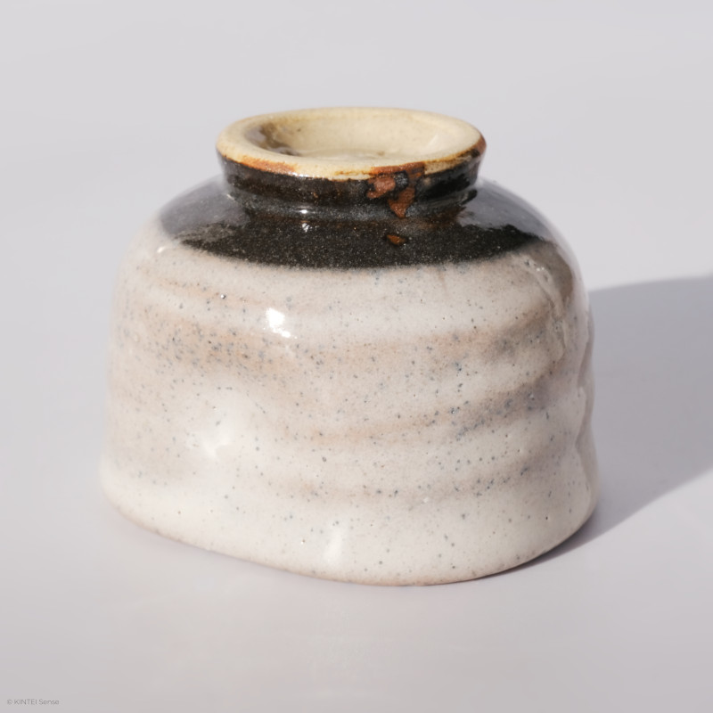 KINTEI Sense MANPU GAMA, Japan, Ceramics, Zao-Yaki, Kohiki, Sake Cup, Free Form, Upside down